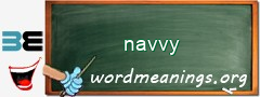 WordMeaning blackboard for navvy